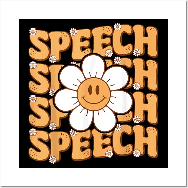 Retro Speech Therapy Speech Language Pathologist Therapist Wall Art by Schied Tungu 